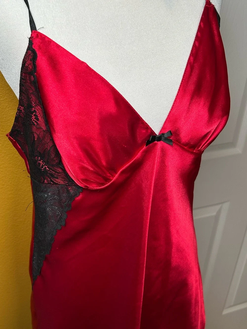 APT.,9 l, lacy red slip dress!!